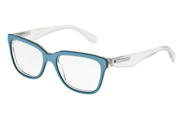 Image of Dolce&amp;Gabbana 3 LAYERS DG3193 Single Vision Prescription Eyeglasses 2796-52 - Azure/gold/crystal Frame