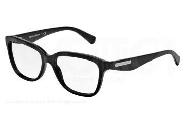 Image of Dolce&amp;Gabbana 3 LAYERS DG3193 Single Vision Prescription Eyeglasses 501-52 - Black Frame