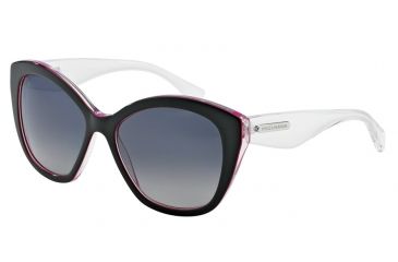 Image of Dolce&amp;Gabbana 3 LAYERS DG4220 Bifocal Prescription Sunglasses DG4220-2794T3-55 - Lens Diameter 55 mm, Frame Color Black/pearl Fuxia/cryst