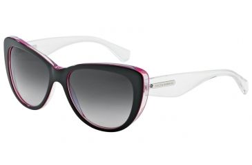 Image of Dolce&amp;Gabbana 3 LAYERS DG4221 Single Vision Prescription Sunglasses DG4221-27948G-55 - Lens Diameter 55 mm, Frame Color Black/peral Fuxia/cryst