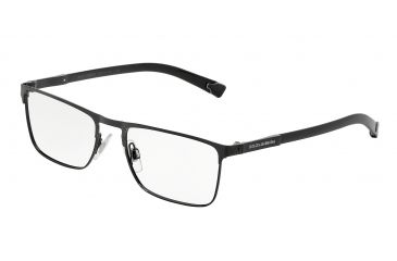 Image of Dolce&amp;Gabbana BASALTO COLLECTION DG1259 Single Vision Prescription Eyeglasses 01-53 - Black Frame