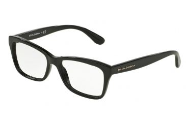 Image of Dolce&Gabbana CONTEMPORARY DG3215 Single Vision Prescription Eyeglasses 501-52 - Black Frame