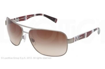 Image of Dolce&amp;Gabbana CONTRAST DG2120P Sunglasses 123613-64 - Matte Gunmetal Frame, Brown Gradient Lenses