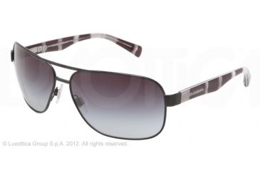 Image of Dolce&amp;Gabbana CONTRAST DG2120P Sunglasses 12388G-64 - Matte Black Frame, Gray Gradient Lenses