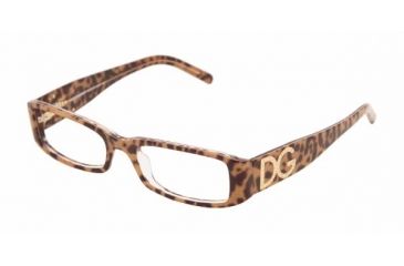 Image of Dolce&amp;Gabbana DG3044B SV Prescription Eyeglasses - Animal Print Transpar Demo Lens Frame / 50 mm Prescription Lenses, 739-5017
