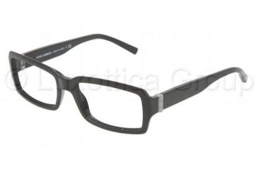 Image of Dolce&amp;Gabbana DG3077 Bifocal Eyeglasses - Shiny Black Frame / 53 mm Prescription Lenses, 501-5318