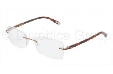 Image of Dolce&amp;Gabbana DG1222 Progressive Prescription Eyeglasses 1111-5217 - Brown Frame