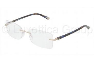 Image of Dolce&amp;Gabbana DG1222 Progressive Prescription Eyeglasses 1112-5417 - Pale Gold Frame