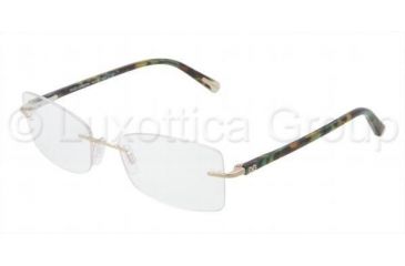 Image of Dolce&amp;Gabbana DG1222 Progressive Prescription Eyeglasses 488-5417 - Pale Gold Frame