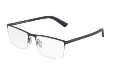 Image of Dolce&amp;Gabbana DG1284 Progressive Prescription Eyeglasses 1274-54 - Brown Rubber Frame