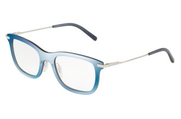 Image of Dolce&amp;Gabbana DG1293 Single Vision Prescription Eyeglasses 05-51 - Mirror Blue Frame