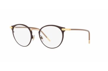 Image of Dolce&amp;Gabbana DG1318 Prescription Eyeglasses, 48mm, Matte Brown/Gold, DG1318-1315-48-SV