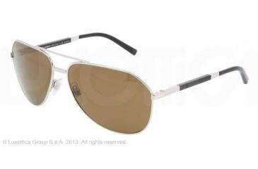 Image of Dolce&amp;Gabbana ICONIC 45&amp;deg CUT DG2073K Progressive Prescription Sunglasses DG2073K-102857-61 - Lens Diameter 61 mm, Lens Diameter 61 mm, Frame Color Silver