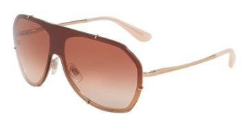 Image of Dolce&amp;Gabbana DG2162 Sunglasses 129813-37 - Pink Gold Frame, Pink Gradient Lenses