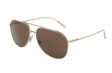 Image of Dolce&amp;Gabbana DG2166 Single Vision Prescription Sunglasses DG2166-488-73-61 - Lens Diameter 61 mm, Frame Color Pale Gold