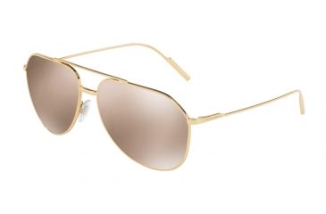 Image of Dolce&amp;Gabbana DG2166 Single Vision Prescription Sunglasses DG2166-K02-F9-61 - Lens Diameter 61 mm, Frame Color Gold Plated