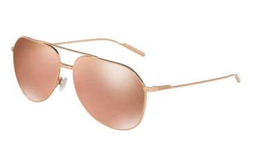 Image of Dolce&amp;Gabbana DG2166 Single Vision Prescription Sunglasses DG2166-K03-5R-61 - Lens Diameter 61 mm, Frame Color Pink Gold Plated Gold