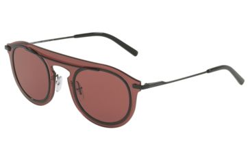 Image of Dolce&amp;Gabbana DG2169 Single Vision Prescription Sunglasses DG2169-01-75-46 - Lens Diameter 46 mm, Frame Color Bordeaux