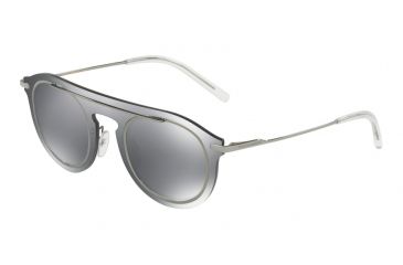 Image of Dolce&amp;Gabbana DG2169 Single Vision Prescription Sunglasses DG2169-04-6G-48 - Lens Diameter 48 mm, Frame Color Grey Mirror Black