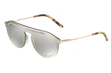 Image of Dolce&amp;Gabbana DG2169 Single Vision Prescription Sunglasses DG2169-488-6G-46 - Lens Diameter 46 mm, Frame Color Light Grey Mirror Silver