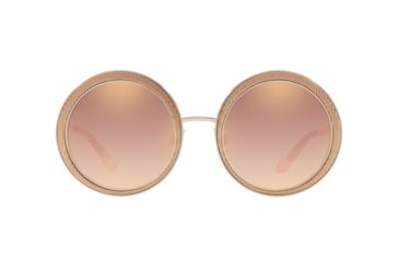 Image of Dolce&amp;Gabbana DG2179 Single Vision Prescription Sunglasses, 54mm, Pink Gold, DG2179-12986F-54-SV