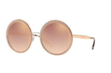Image of Dolce&amp;Gabbana DG2179 Single Vision Prescription Sunglasses, 54mm, Pink Gold, DG2179-12986F-54-SV