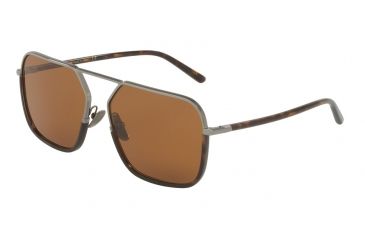 Image of Dolce&amp;Gabbana DG2193J Progressive Prescription Sunglasses, 59mm, Gunmetal Havana, DG2193J-04-73-59-PRO