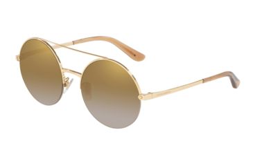 Image of Dolce&amp;Gabbana DG2237 Sunglasses 02/6E-54 - , Grad Light Brown Mirror Gold Lenses