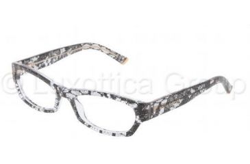 Image of Dolce&Gabbana DG3115 Single Vision Prescription Eyeglasses 1901-5317 - Black Lace Frame