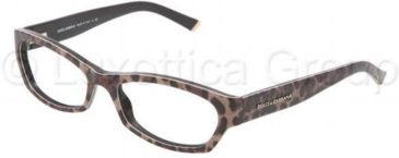 Image of Dolce&Gabbana DG3115 Single Vision Prescription Eyeglasses 1995-5317 - Leopard Frame