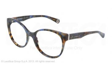 Image of Dolce&amp;Gabbana DG3128 Bifocal Prescription Eyeglasses 1960-5118 - Blue Flame Frame, Demo Lens Lenses