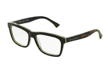 Image of Dolce&amp;Gabbana DG3235F Bifocal Prescription Eyeglasses 2961-55 - Havana/yellow Fluo/camo Frame