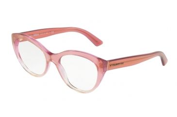 Image of Dolce&amp;Gabbana DG3246F Progressive Prescription Eyeglasses 3136-53 - Shot Pink Grad Transp Frame