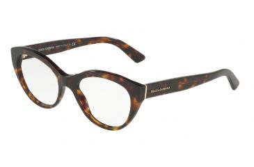 Image of Dolce&amp;Gabbana DG3246F Progressive Prescription Eyeglasses 502-53 - Havana Frame