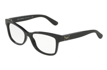 Image of Dolce&Gabbana DG3254 Progressive Prescription Eyeglasses 501-52 - Black Frame