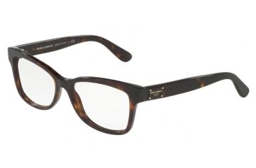 Image of Dolce&Gabbana DG3254 Progressive Prescription Eyeglasses 502-52 - Havana Frame