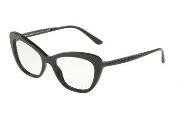 Image of Dolce&amp;Gabbana DG3275BF Single Vision Prescription Eyeglasses 2525-54 - Black Frame