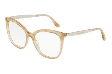 Image of Dolce&amp;Gabbana DG3278F Single Vision Prescription Eyeglasses 3146-54 - Leaf Gold Frame