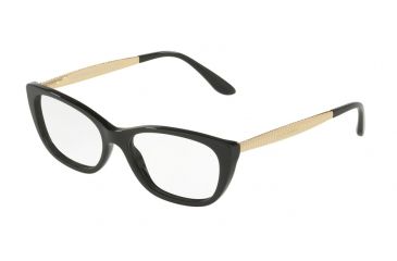 Image of Dolce&Gabbana DG3279F Single Vision Prescription Eyeglasses 501-53 - Black Frame