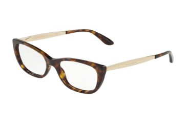 Image of Dolce&Gabbana DG3279F Single Vision Prescription Eyeglasses 502-53 - Havana Frame