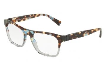 Image of Dolce&amp;Gabbana DG3281F Progressive Prescription Eyeglasses 3145-54 - Blue Havana/grey Frame