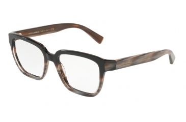 Image of Dolce&amp;Gabbana DG3282F Progressive Prescription Eyeglasses 3158-54 - Brown Gradient Brown Horn Frame
