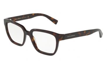 Image of Dolce&amp;Gabbana DG3282F Progressive Prescription Eyeglasses 502-54 - Havana Frame
