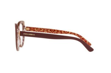 Image of Dolce&amp;Gabbana DG3285F Bifocal Prescription Eyeglasses, 54mm, Bordeaux On Damascus Glitter, DG3285F-3205-54-BI
