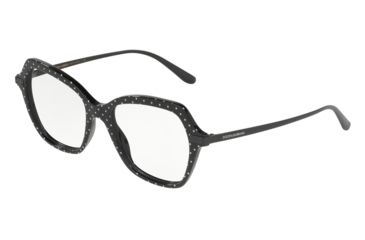 Image of Dolce&amp;Gabbana DG3311 Eyeglass Frames 3126-53 - Pois White On Black