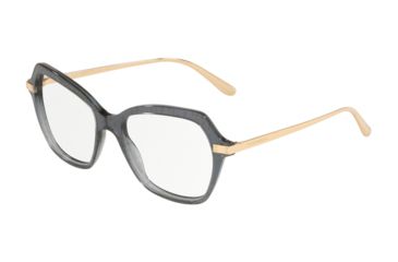 Image of Dolce&amp;Gabbana DG3311 Eyeglass Frames 3210-51 - Transparent Black Pois Gold