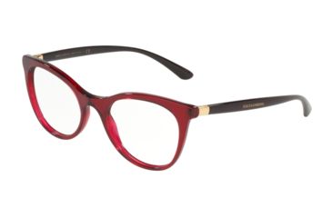 Image of Dolce&amp;Gabbana DG3312 Bifocal Prescription Eyeglasses, 50mm, Transparent Bordeaux, DG3312-3211-50-BI
