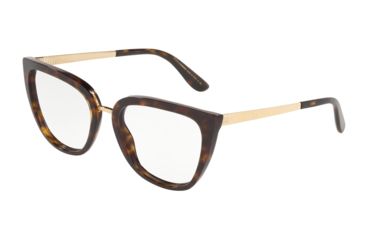 Image of Dolce&amp;Gabbana DG3314F Progressive Prescription Eyeglasses, 55mm, Havana, DG3314F-502-55-PRO