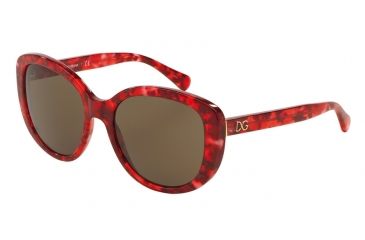 Image of Dolce&amp;Gabbana DG4248 Single Vision Prescription Sunglasses DG4248-292373-55 - Lens Diameter 55 mm, Frame Color Red Marble