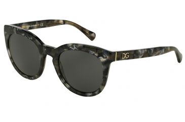 Image of Dolce&amp;Gabbana DG4249 Single Vision Prescription Sunglasses DG4249-293387-50 - Lens Diameter 50 mm, Frame Color Black Marble
